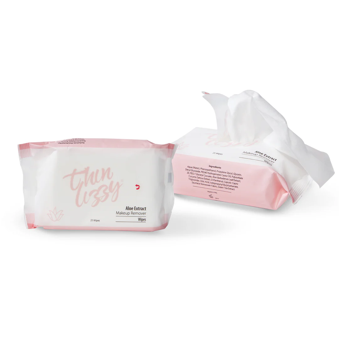 Thin Lizzy Aloe Extract Makeup Remover Wipes