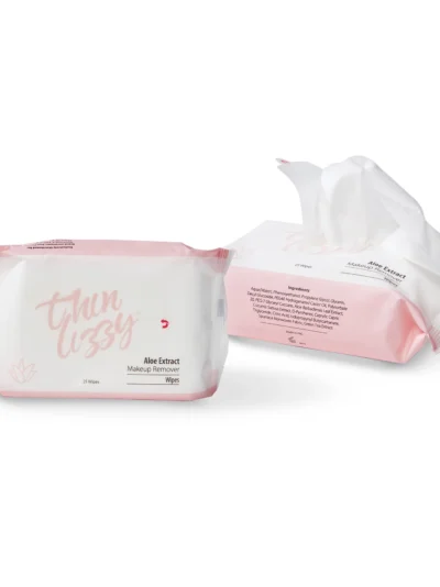 Thin Lizzy Aloe Extract Makeup Remover Wipes e a a febea x